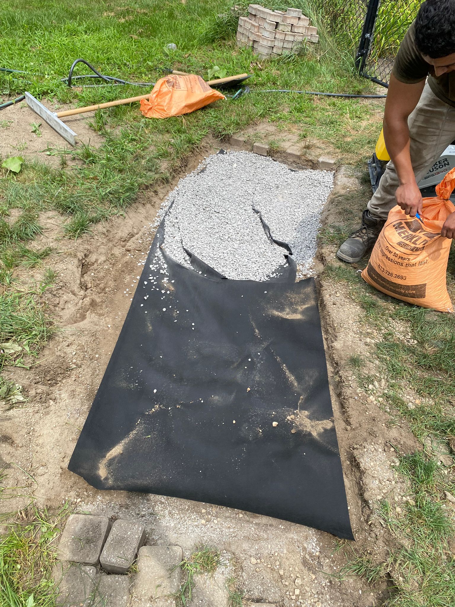 Fondation granulaire pavé uni Gatineau