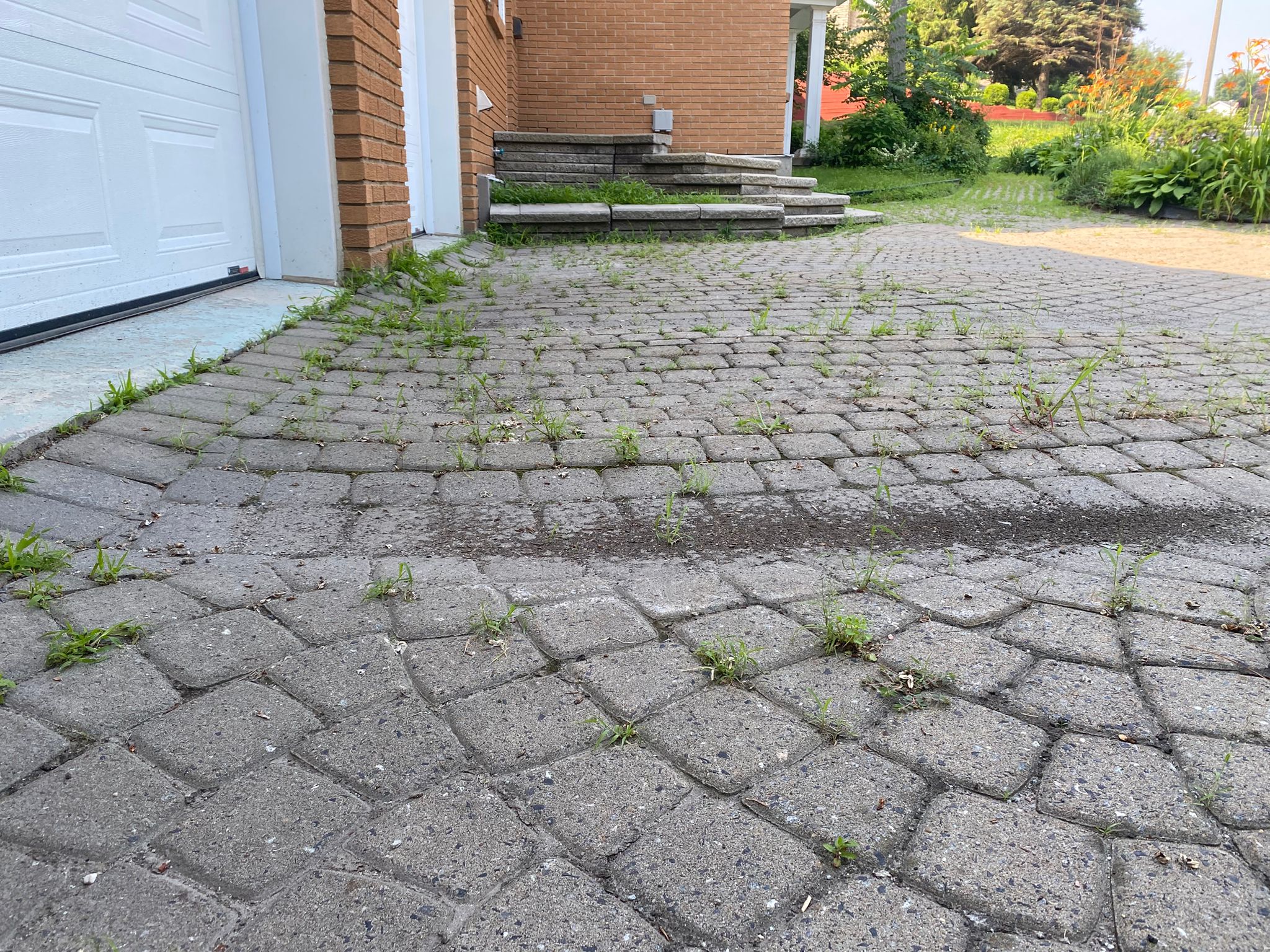 Pavé uni avant restauration