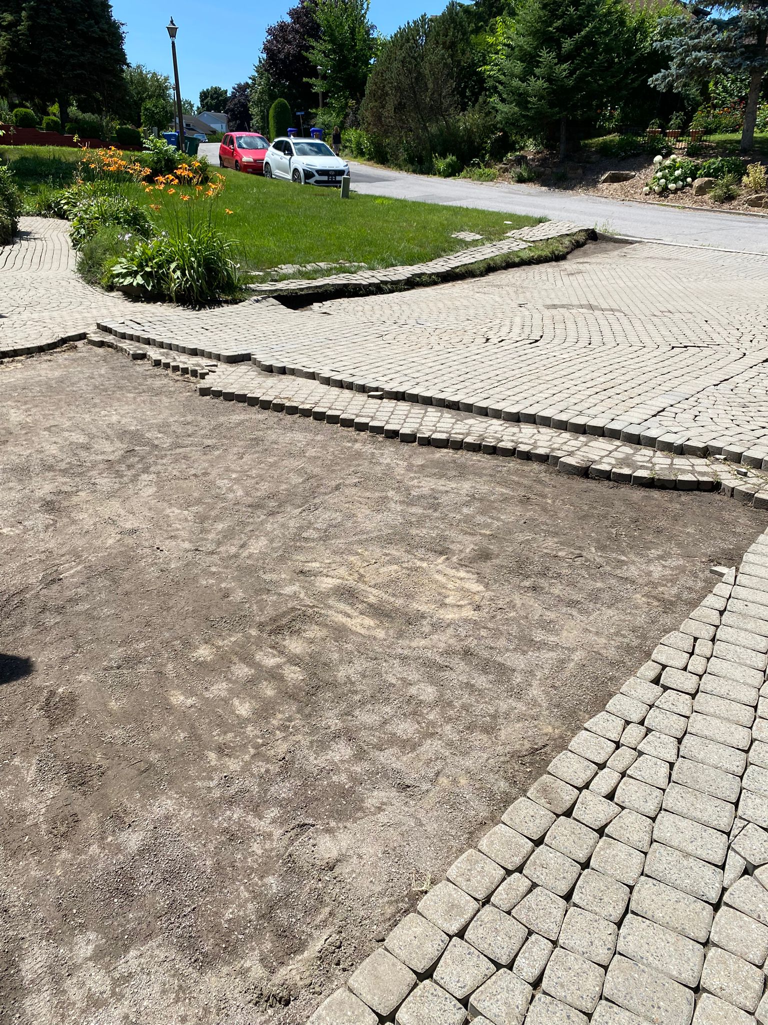 Lit de sable pose pavé uni Ottawa